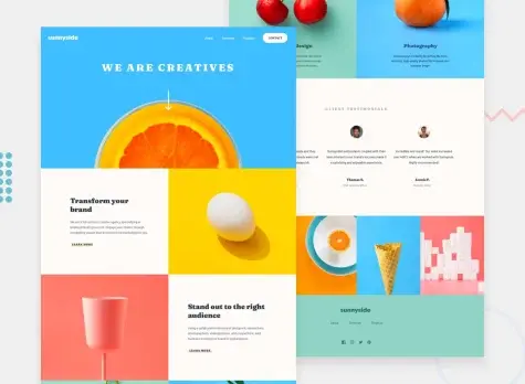 agency landing page